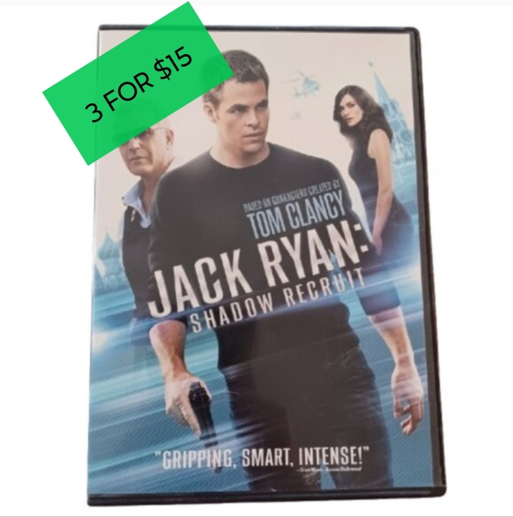 JACK RYAN: Shadow Recruit Tom Clancy Action Adventure Thriller DVD Disc Movie